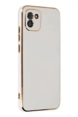 Newface Samsung Galaxy A03 Kılıf Volet Silikon - Beyaz