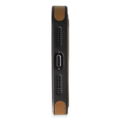 İphone 15 Pro Max Kılıf Ozzi Magsafe Deri Kapak - Taba