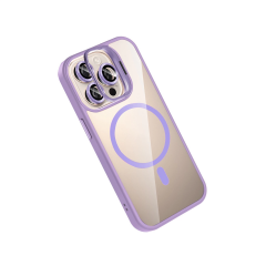 Joko  İphone 14 Pro Max Remim Lensli Magsafe Standlı Kapak - Lila