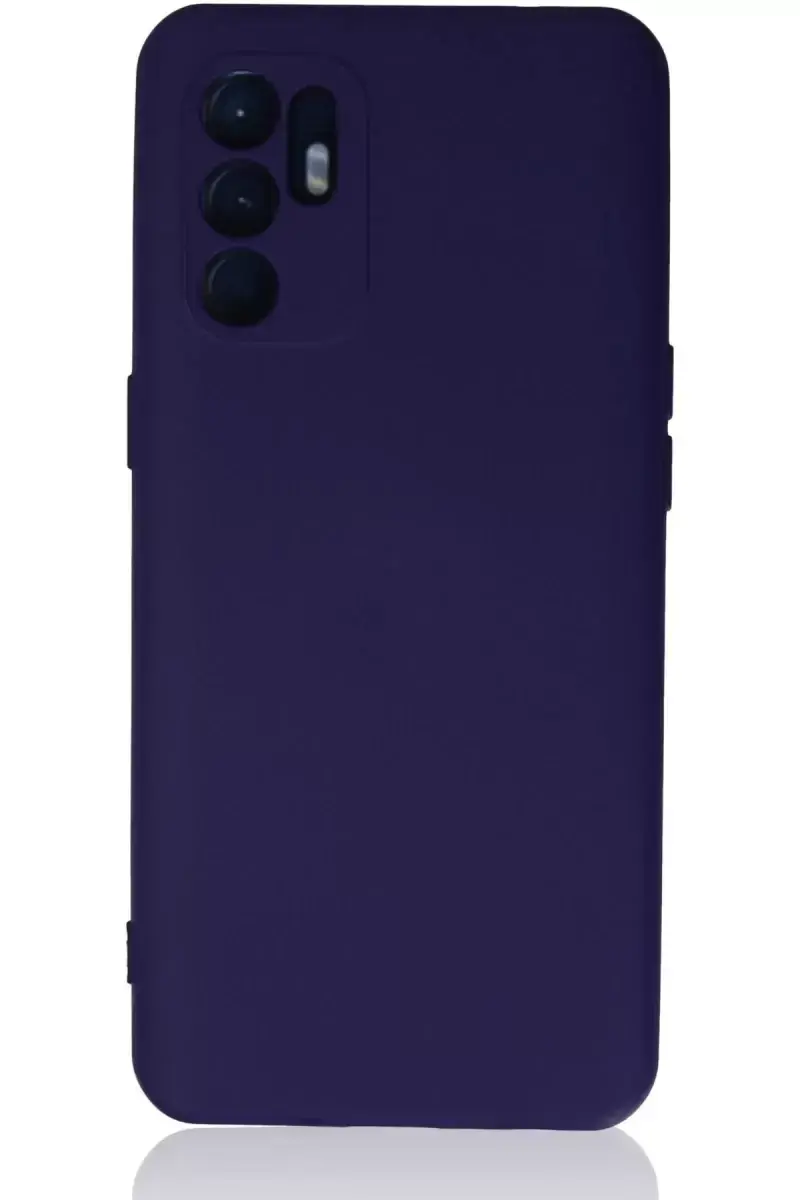 Newface Oppo Reno 6 Kılıf Nano İçi Kadife Silikon - Mor