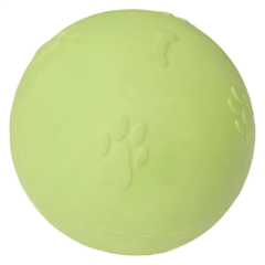Pati Desenli Termoplastik Sert Köpek Oyun Topu 7 cm Medium Sarı