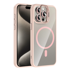 Joko  İphone 14 Pro Max Remim Lensli Magsafe Standlı Kapak - Pembe