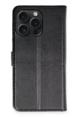 Newface İphone 15 Pro Max Kılıf Trend S Plus Kapaklı Kılıf - Siyah