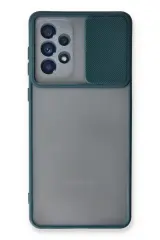 Newface Samsung Galaxy A33 5g Kılıf Palm Buzlu Kamera Sürgülü Silikon - Yeşil