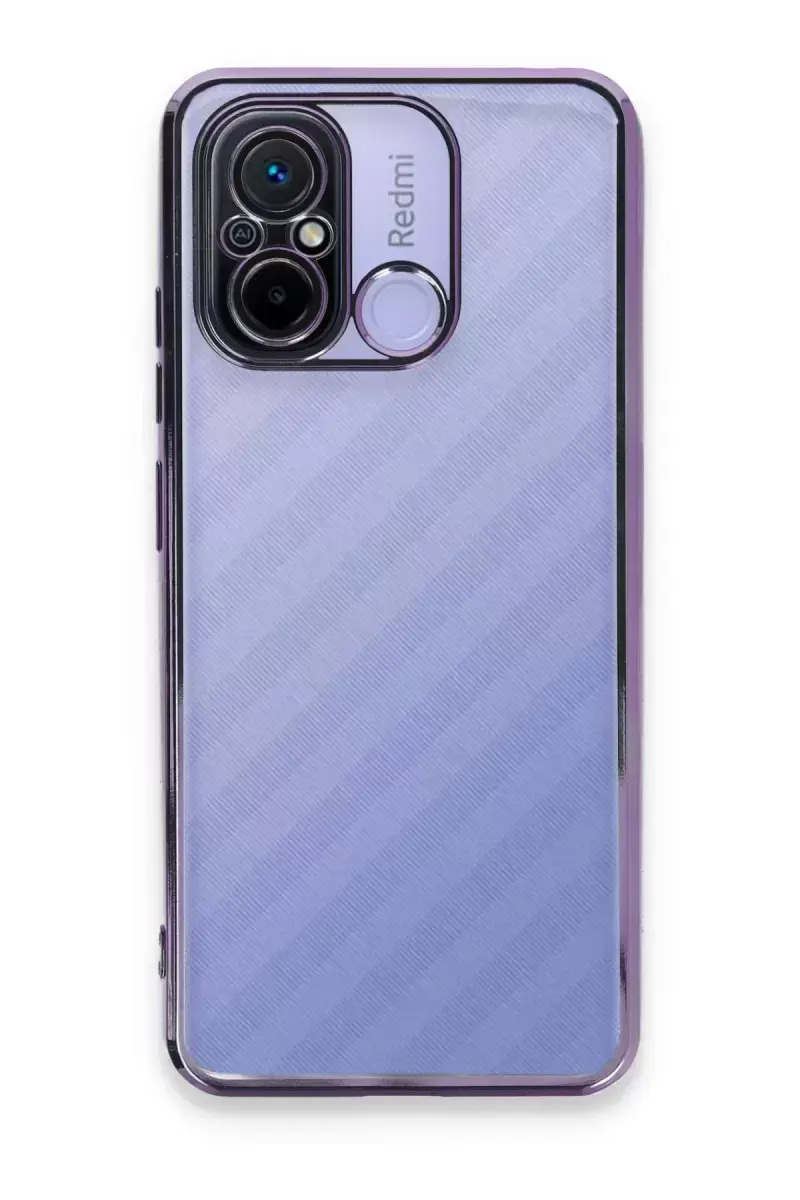 Newface Xiaomi Redmi 12c Kılıf Razer Lensli Silikon - Mor