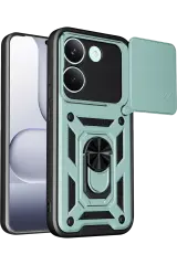 Newface Xiaomi Poco X8 Pro Pars Lens Yüzüklü Silikon - Yeşil