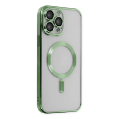 İphone 13 Pro Max Kılıf Kross Magneticsafe Kapak - Koyu Yeşil