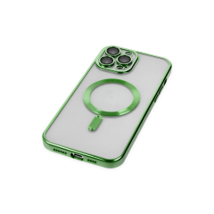 İphone 13 Pro Max Kılıf Kross Magneticsafe Kapak - Koyu Yeşil