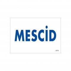 Mescid Uyarı Levhası 17,5x25 KOD:1771
