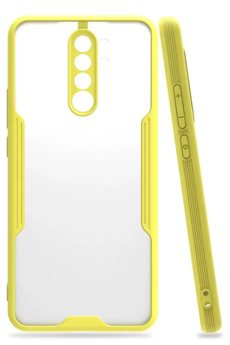 Newface Xiaomi Redmi 9 Kılıf Platin Silikon - Sarı