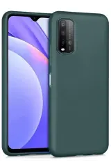 Newface Xiaomi Redmi 9t Kılıf Nano İçi Kadife Silikon - Koyu Yeşil