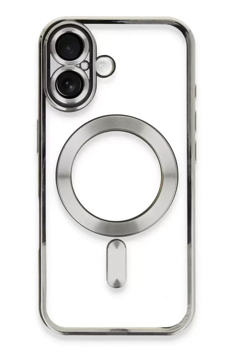 Newface Apple İphone 16 Kılıf Kross Magneticsafe Kapak - Gümüş