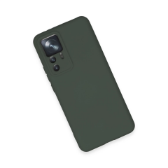 Xiaomi Mi 12t Pro Kılıf Nano İçi Kadife Silikon - Koyu Yeşil