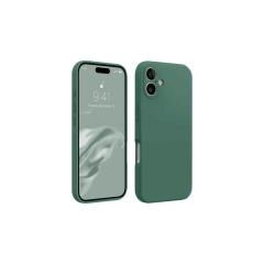 İphone 16 Plus Kılıf First Silikon - Koyu Yeşil
