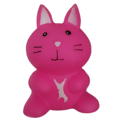 Sesli Pembe Tavşan Köpek Oyuncağı 5 * 8 cm