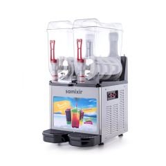 Allure Twin Ice Slush Granita Milkshake ve Soğuk Meyve Suyu Dispenseri, 12+12 L, Inox
