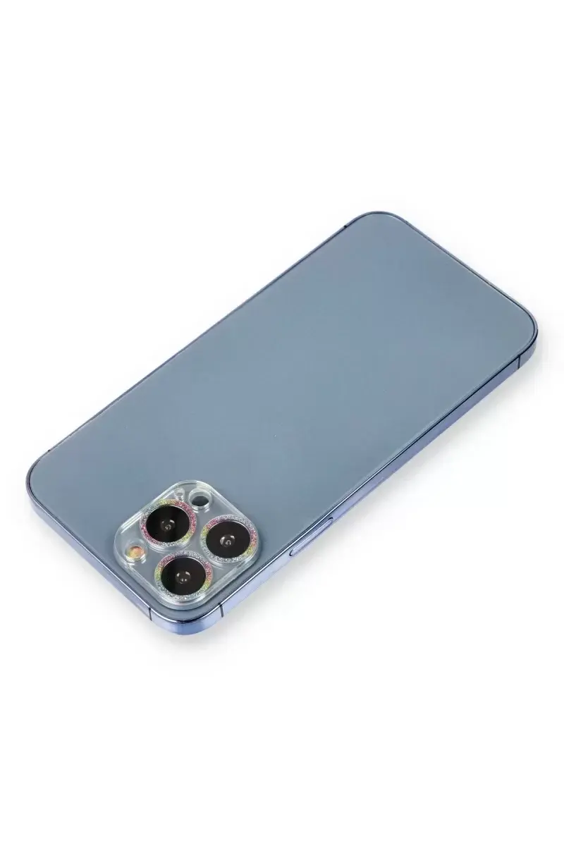 Newface İphone 12 Pro Shine Kamera Lens Koruma Cam - Rainbow