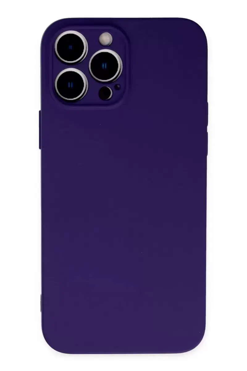 Newface İphone 13 Pro Kılıf Nano İçi Kadife Silikon - Mor