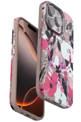 Onegif İphone 14 Pro Flower Series Magsafe Kapak - Pembe