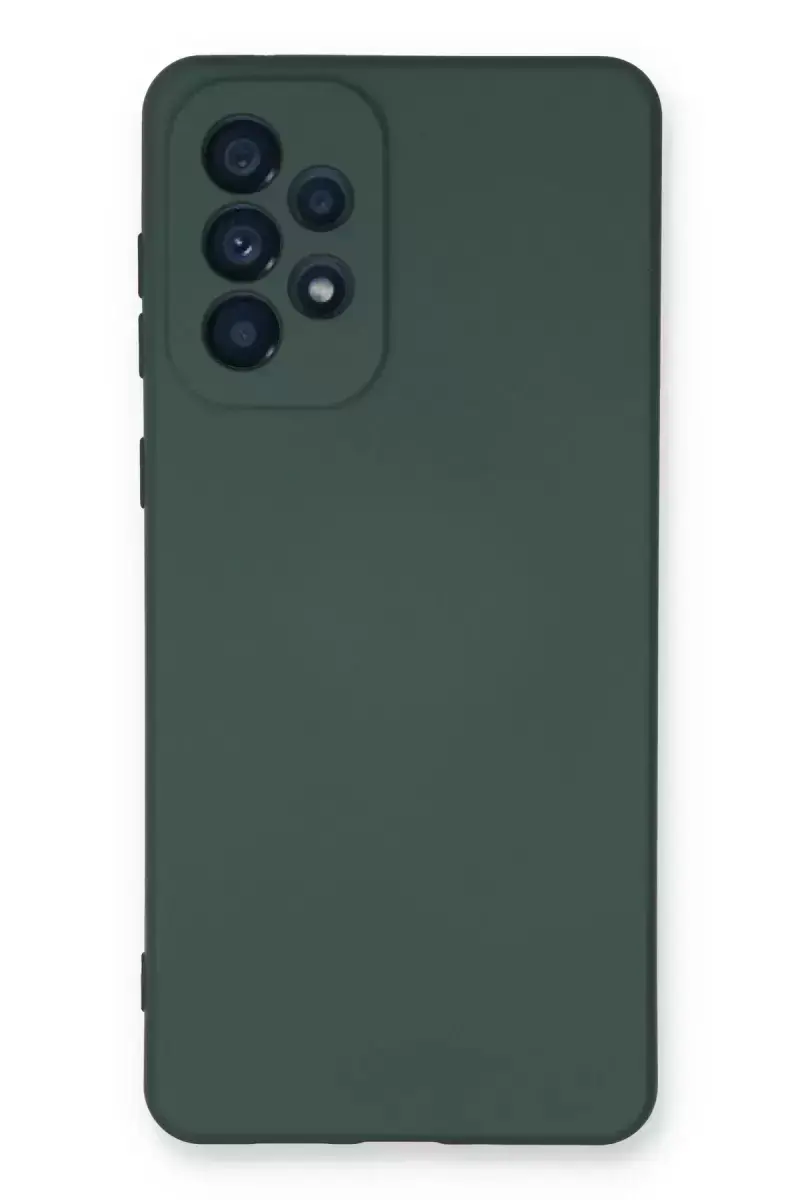 Newface Samsung Galaxy A73 5g Kılıf Nano İçi Kadife Silikon - Koyu Yeşil