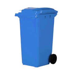 Tekerlekli Plastik Çöp Kutusu Tip1 120 Lt Mavi