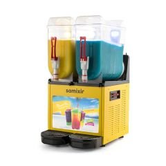 Allure Twin Ice Slush Granita Milkshake ve Soğuk Meyve Suyu Dispenseri, 12+12 L, Sarı