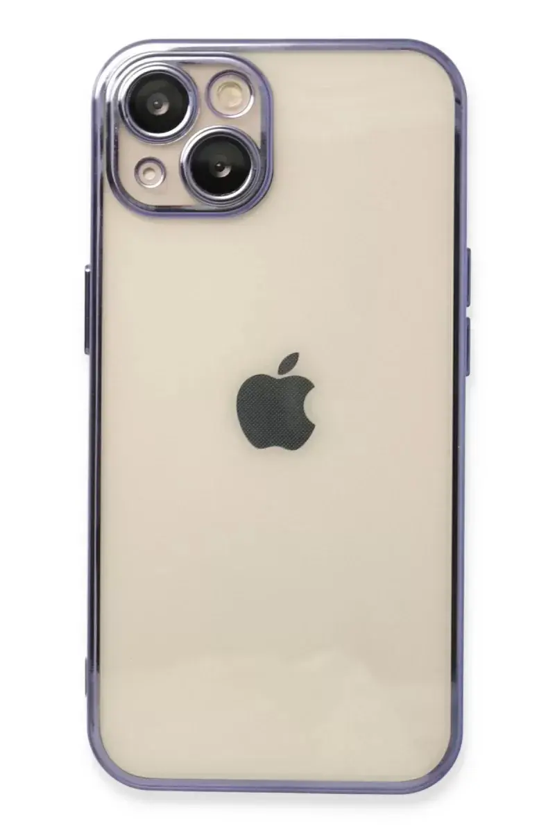 Newface İphone 13 Kılıf Razer Lensli Silikon - Mor