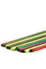 Ahşap Ihlamur Çıta Karışık Renk 3x3mm 9cm 75 Adet