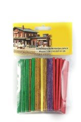 Ahşap Ihlamur Çıta Karışık Renk 3x3mm 9cm 75 Adet