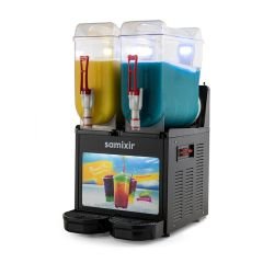 Allure Twin Ice Slush Granita Milkshake ve Soğuk Meyve Suyu Dispenseri, 12+12 L, Siyah