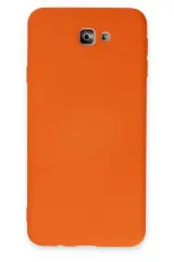 Newface Samsung Galaxy J7 Prime Kılıf Nano İçi Kadife Silikon - Turuncu