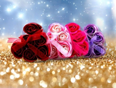 Kalp Kutulu Gül Şeklinde Sabun