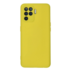 Oppo Reno 5 Lite Kılıf Nano İçi Kadife Silikon - Sarı
