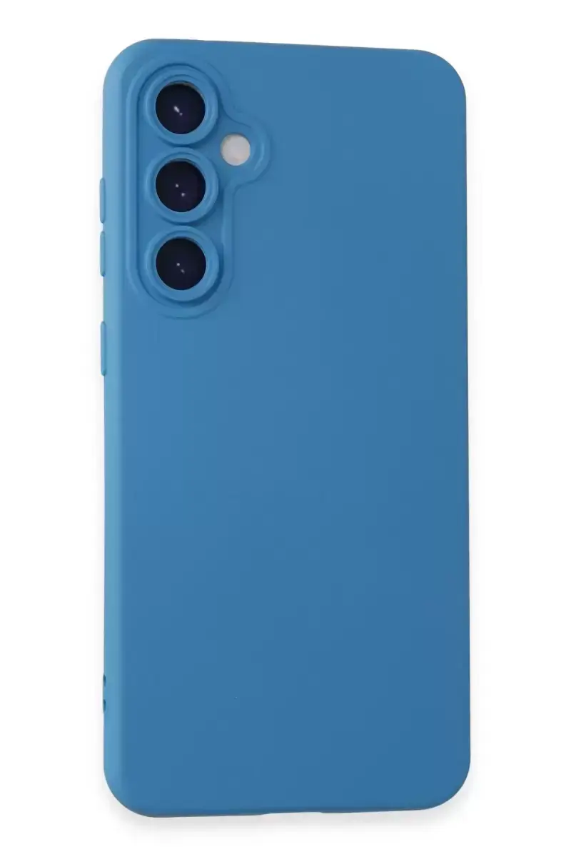 Newface Samsung Galaxy S23 Fe Kılıf Nano İçi Kadife Silikon - Mavi