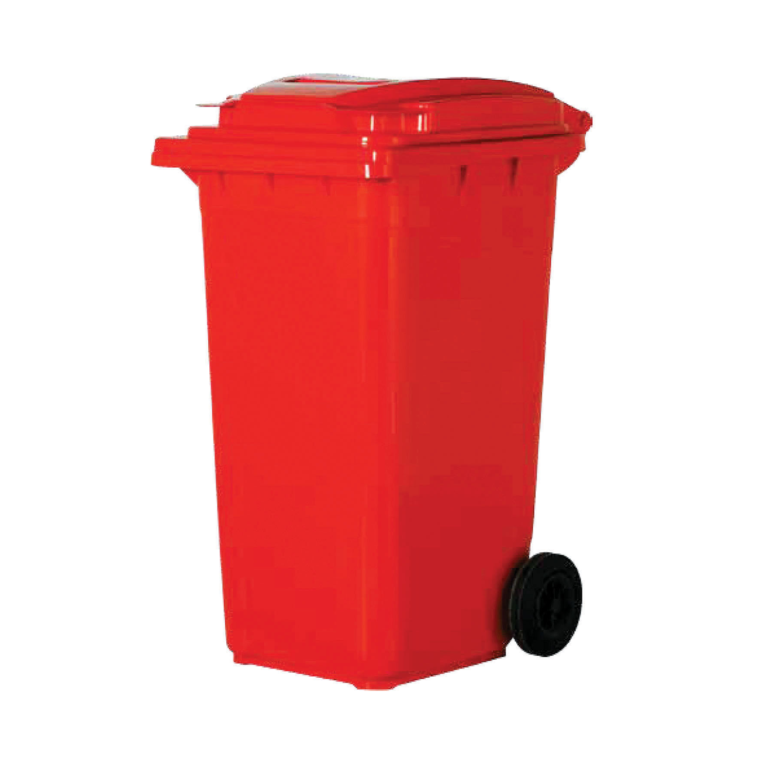 Tekerlekli Plastik Çöp Kutusu Tip1 120 Lt Kırmızı