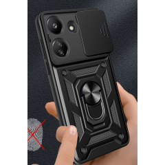 Xiaomi Redmi 13c Kılıf Pars Lens Yüzüklü Silikon - Lacivert