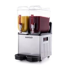 Twin Ice Slush Granita Milkshake ve Soğuk Meyve Suyu Dispenseri, 12+12 L, Inox