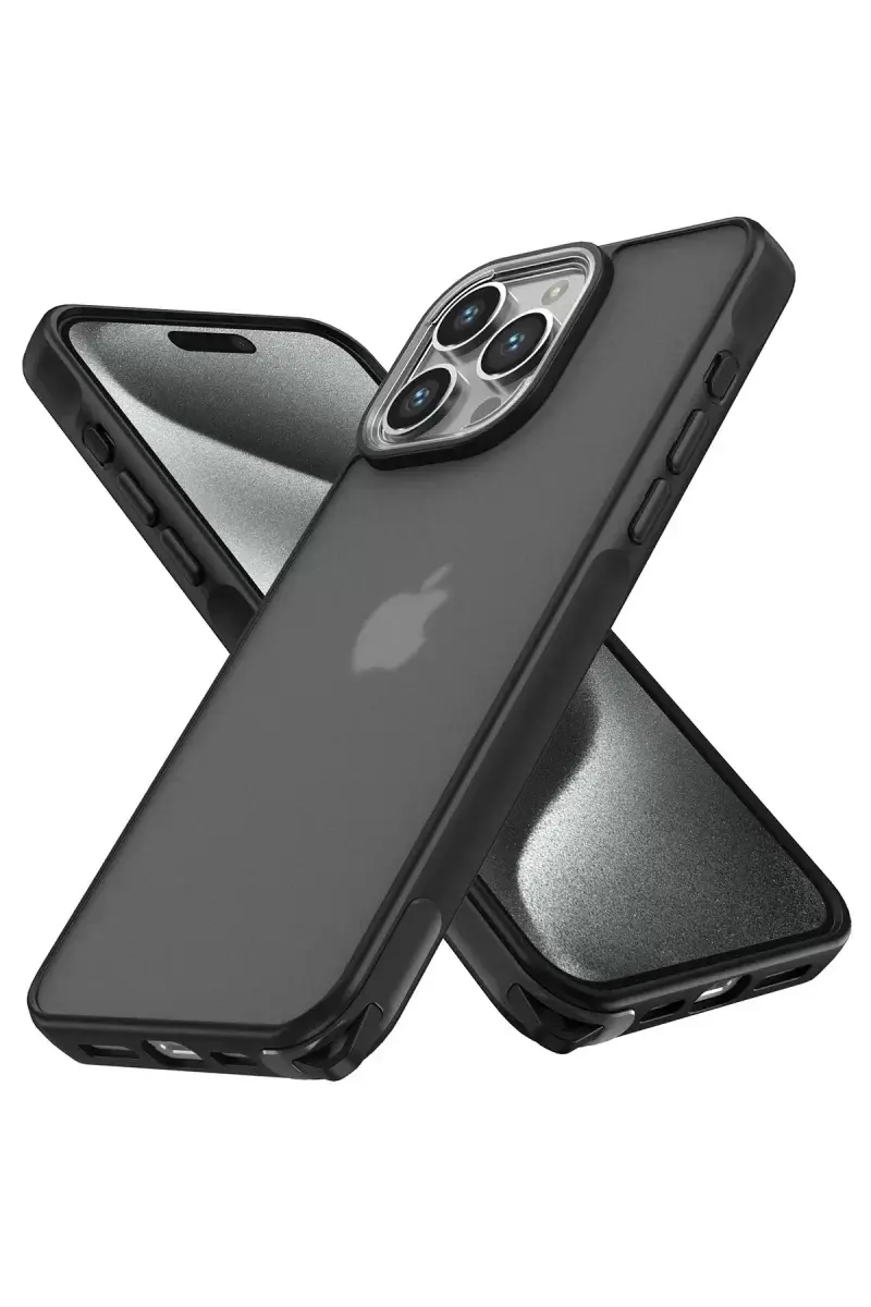 Newface İphone 15 Pro Kılıf Elegant Kapak - Siyah