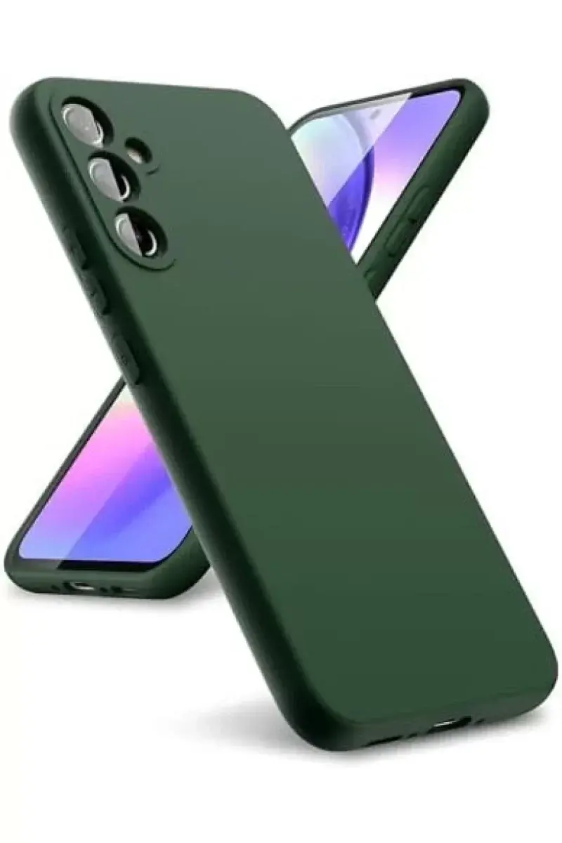 Newface Samsung Galaxy A24 4g Kılıf First Silikon - Koyu Yeşil