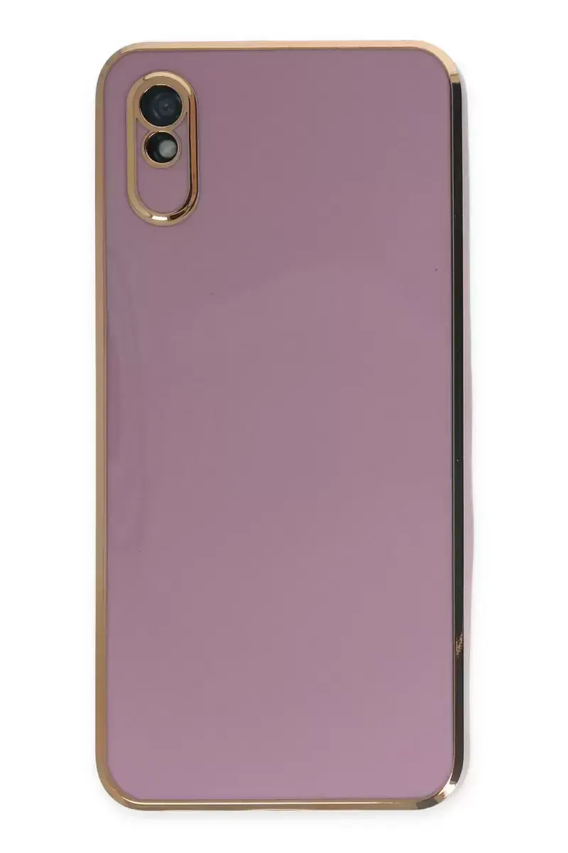 Newface Xiaomi Redmi 9a Kılıf Volet Silikon - Mor