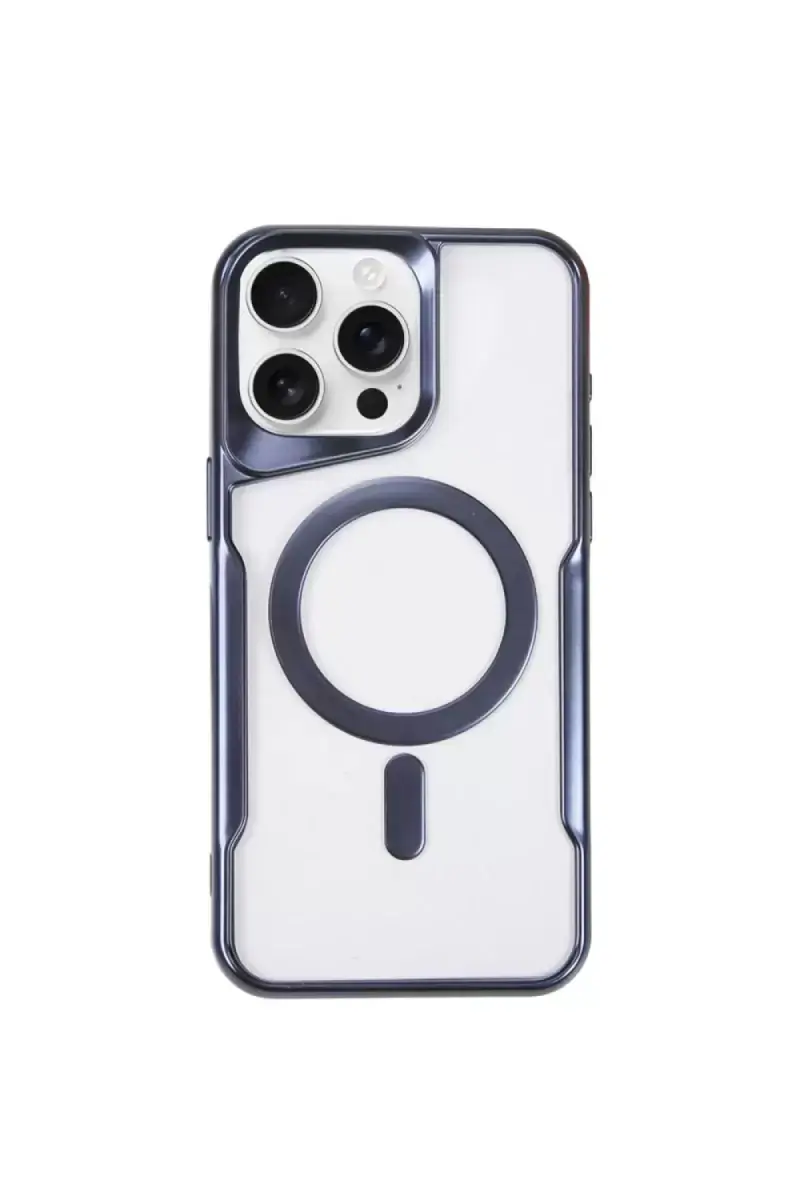 Newface Apple İphone 14 Pro Kılıf Boyi Magsafe Silikon Kapak - Lacivert