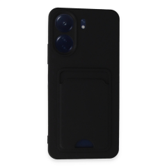 Xiaomi Redmi 13c Kılıf Kelvin Kartvizitli Silikon - Siyah