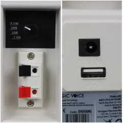 Magicvoice Mv-03 16 Cm 60 Watt Komütatörlü Hat Trafolu Beyaz Sütun Hoparlör (2'li Takım)
