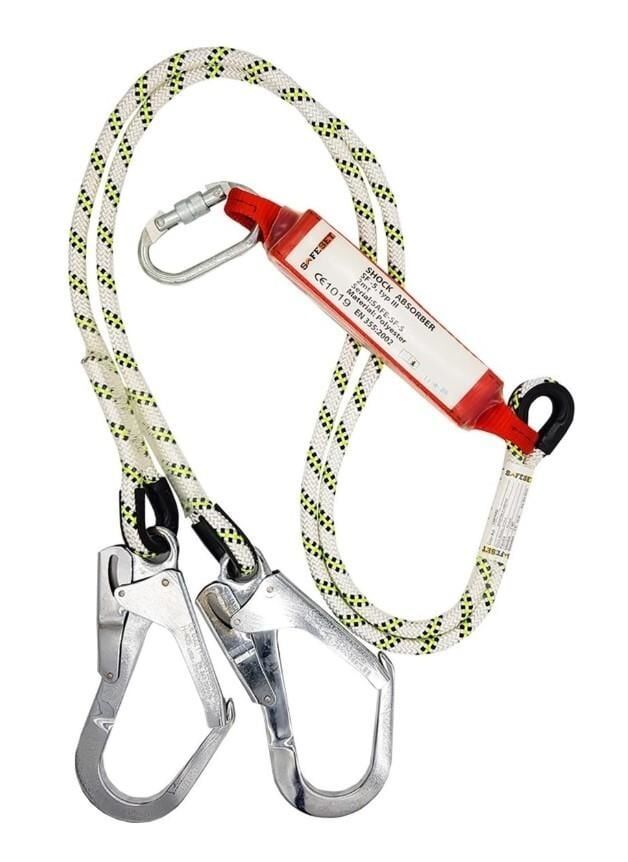 Çift Bacaklı Şok Emicili Lanyard Büyük Kancalı