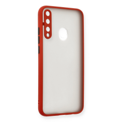 Huawei P40 Lite E Kılıf Montreal Silikon Kapak - Kırmızı
