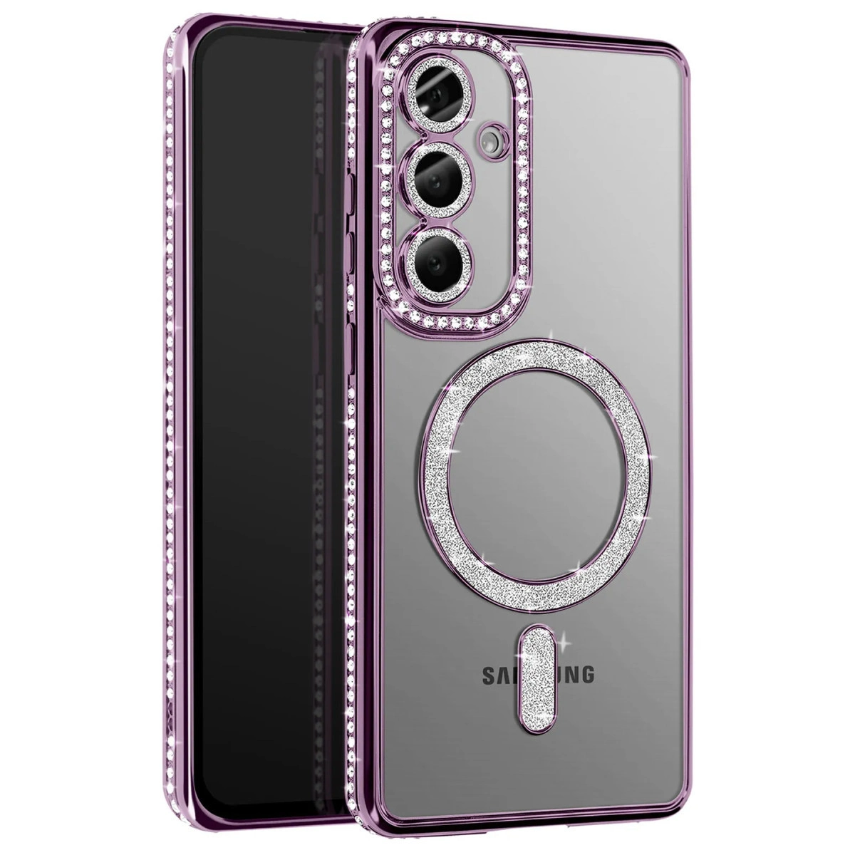 Joko Samsung Galaxy A57 5g Joke Simli Magneticsafe Kılıf - Derin Mor