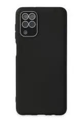 Newface Samsung Galaxy A22 Kılıf Lansman Glass Kapak - Siyah