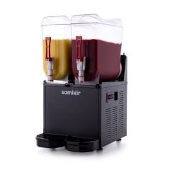 Twin Ice Slush Granita Milkshake ve Soğuk Meyve Suyu Dispenseri, 12+12 L, Siyah