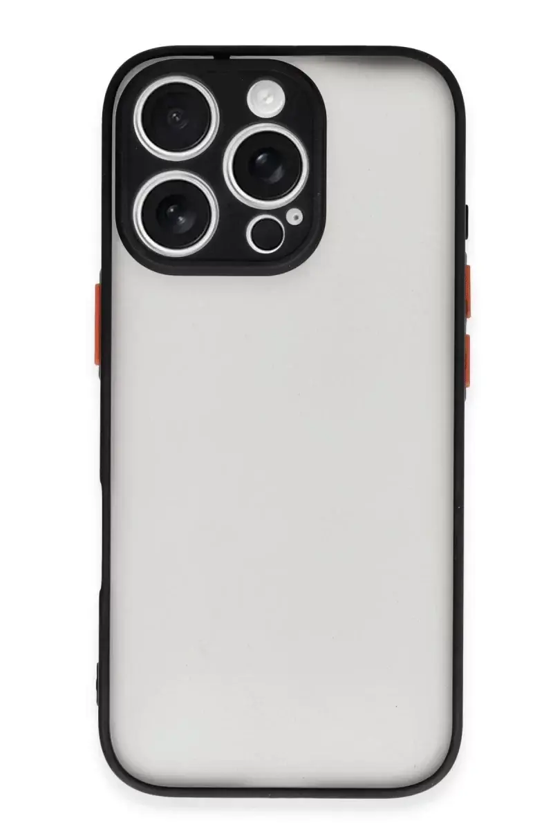 Newface İphone 16 Pro Kılıf Montreal Silikon Kapak - Siyah