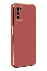 Newface Samsung Galaxy A03s Kılıf Volet Silikon - Kırmızı